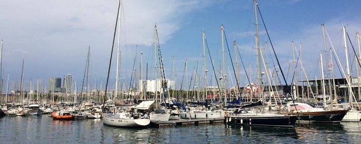 port de Barcelone au mois d'août