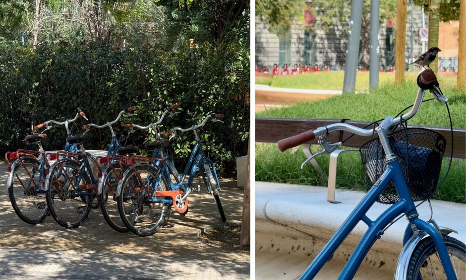 Barcelone à vélo : les vélos au début du tour